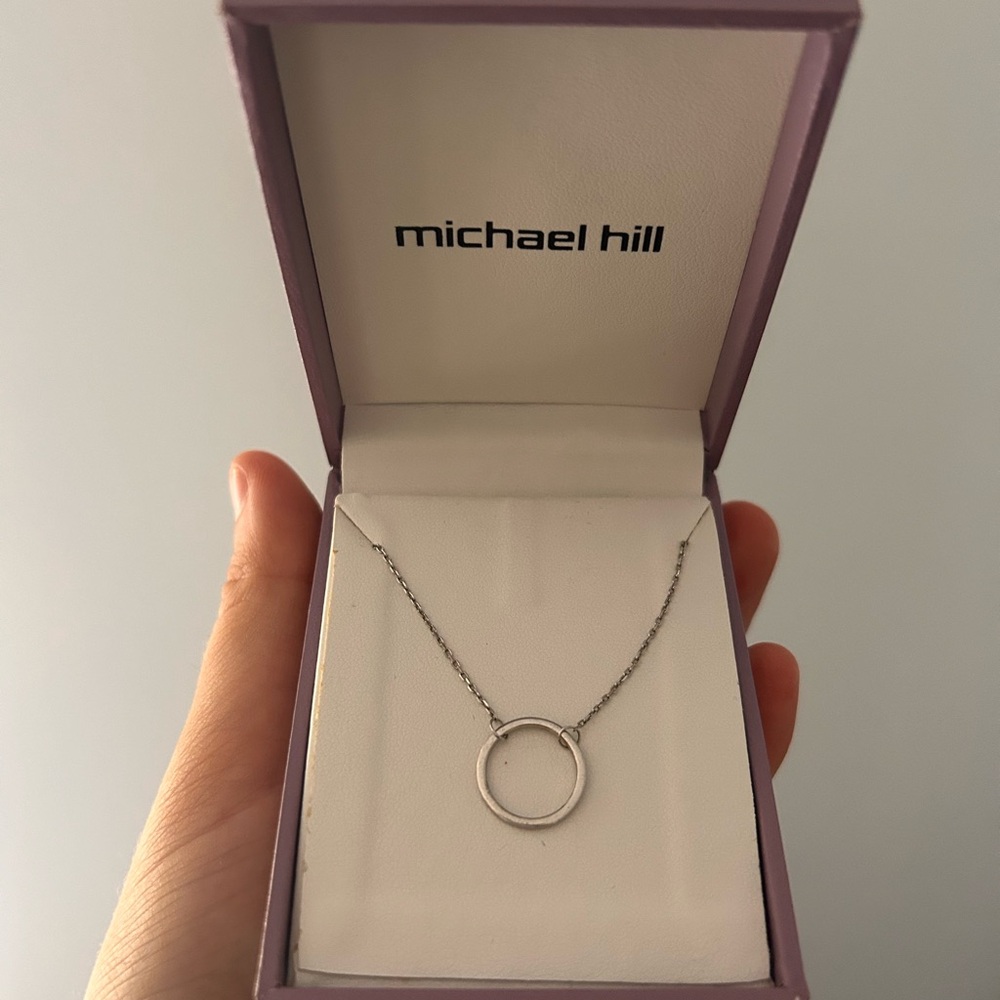 Silver Necklace with Circular Pendant